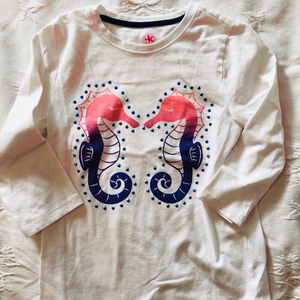 3:4 sleeve girls shirt